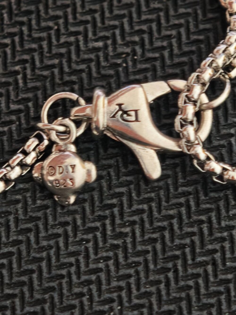 Two-Tone Cross Pendant Necklace, Sterling Silver & Gold Cable Cross Chain - Picture 4 of 10
